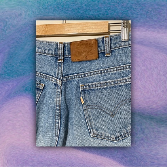 ♥︎ Levi’s RARE 631 Vintage Orange/White Tab Jeans ♥︎ - Picture 3 of 5